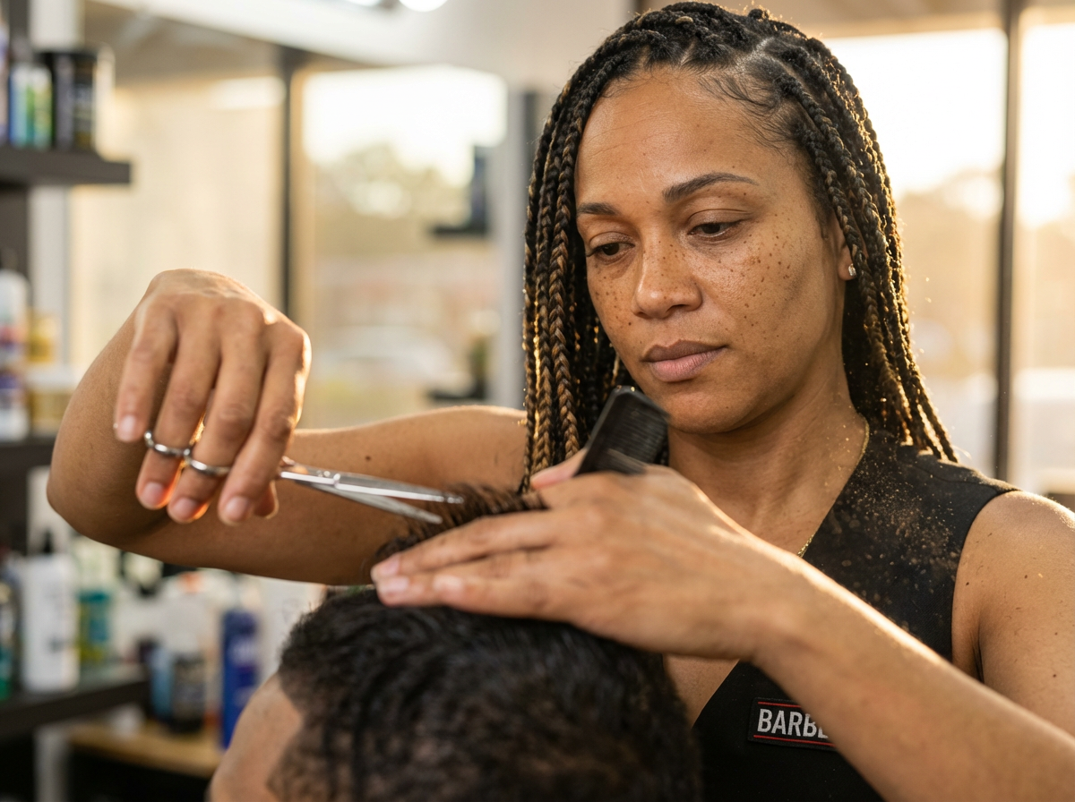 Coupe aux ciseaux par notre coiffeuse